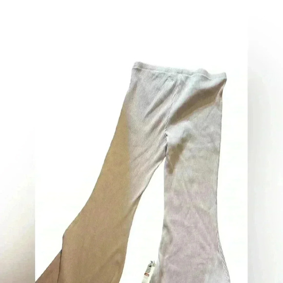 Aerie Light Purple Ribbed Flare Leg Pants, Large - Picture 3 of 5